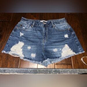 KanCan Cut Off Denim Jean Shorts